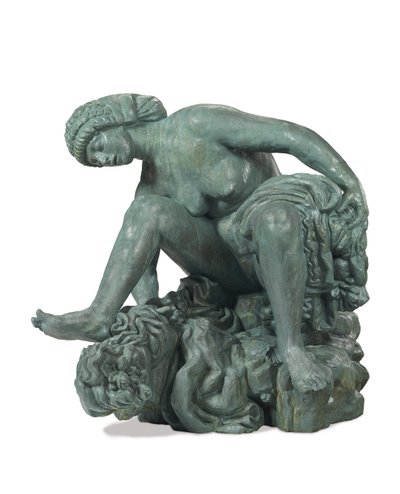 Bred hukende bader; Stor hukende bader av Emile Antoine Bourdelle
