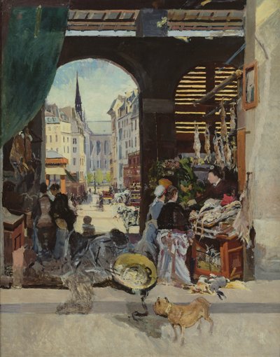Carmes-markedet, Rue Maubert av Emile Antoine Guillier