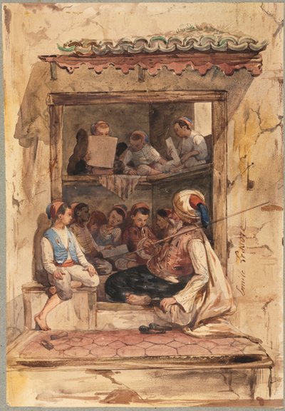Gutteskolen av Emile Aubert Lessoire