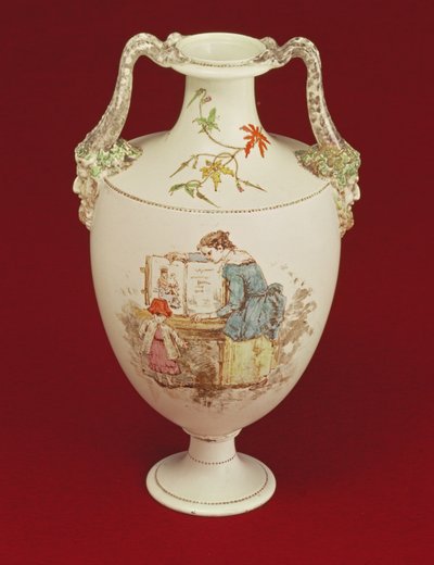 Wedgwood vase, sent på 1800-tallet av Emile Aubert Lessore