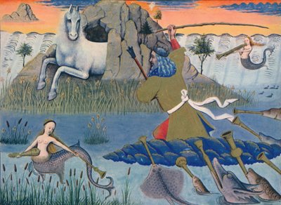 Loves Game of Chess - Neptun slår en stein, 1937 av Emile Aurele van Moe