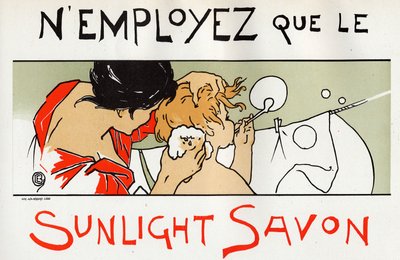 Barn i badet sitt, reklame for Sunlight-såpe, slutten av 1800-tallet (plakat) av Émile Berchmans
