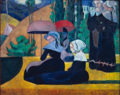 Bretonske kvinner i skyggen av Emile Bernard