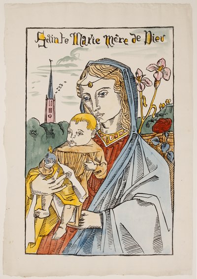 Den hellige Maria, Guds mor, med en lilje av Emile Bernard