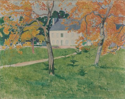 Hus blant trær. Pont-Aven, 1888 av Emile Bernard
