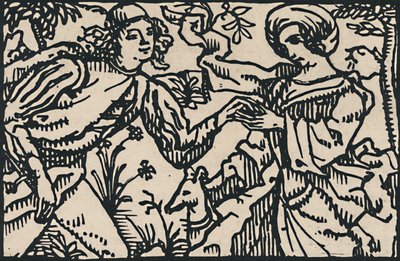 Illustrasjon for Villons Petit Testament, 1919 av Emile Bernard