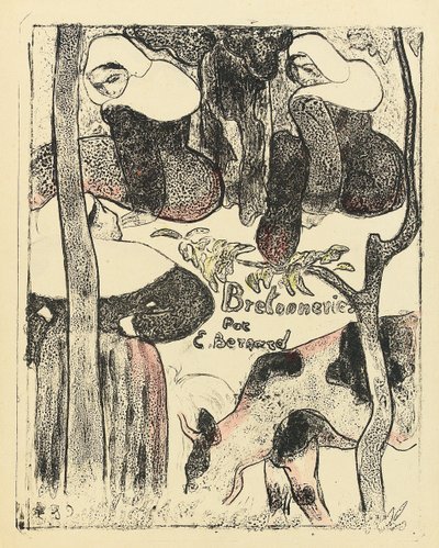 Les Bretonnieres, forsiden av serien, 1888-89 av Emile Bernard