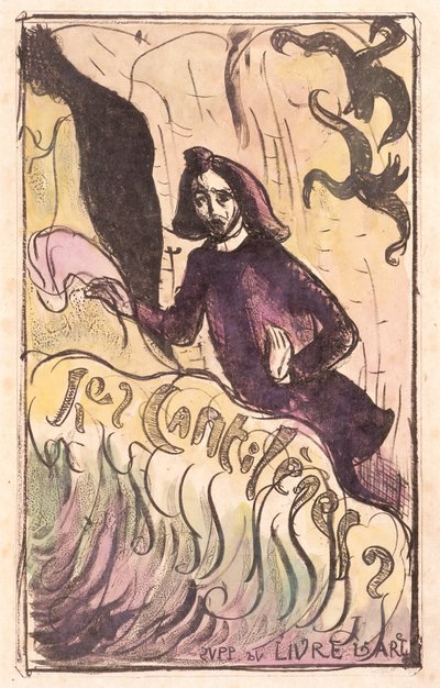 Les Cantilènes: Omslag (sinkografi med håndfarging) av Emile Bernard