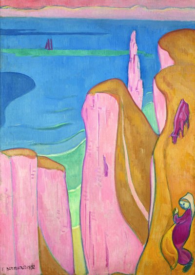 Cliffs of Yport, 1892. av Emile Bernard