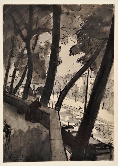 Kaiene: [Seinen ved Pont-Marie] av Emile Bernard