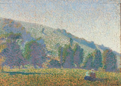 To bretonske kvinner i en eng, 1886 av Emile Bernard
