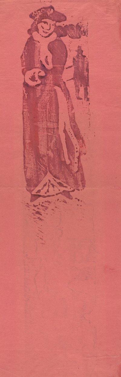 Kvinne med muff av Emile Bernard