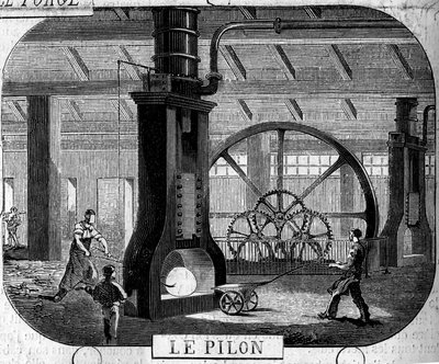 Forges of Franche Comte: støderen. Factory of Fraisans, Jura (39) av Emile Bourdelin