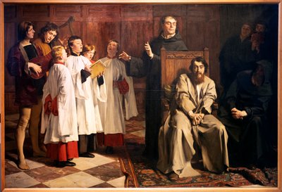 Emile Wauters. Hugo van der Goes i det røde klosteret. 1872. Olje på lerret. (olje på lerret) av Emile Charles Wauters