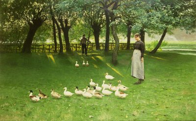 The Duck Girl, tidlig på 1880-tallet av Emile Claus