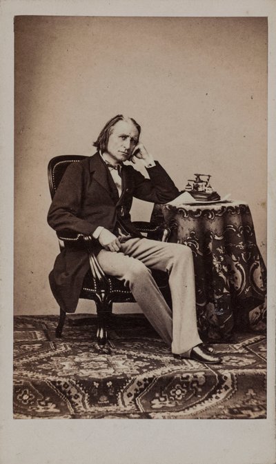 Portrett av komponisten Franz Liszt 1811-1886. av Emile Desmaisons