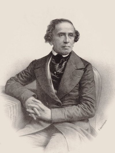 Portrett av komponisten Giacomo Meyerbeer 1791-1864, 1857. av Emile Desmaisons