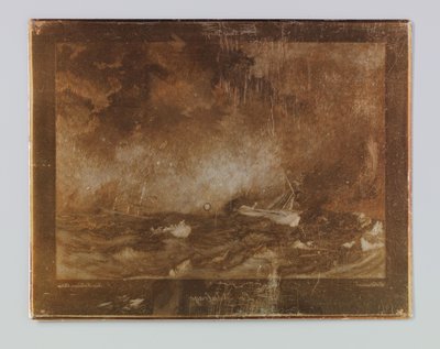 Skipsvrak Le Naufrage av Emile Frédéric Salmon (signed by artist)