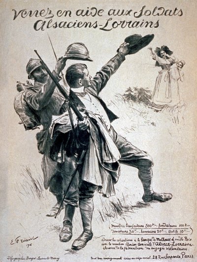 Kom soldatene fra Alsace og Lorraine til hjelp, 1916 av Emile Friant