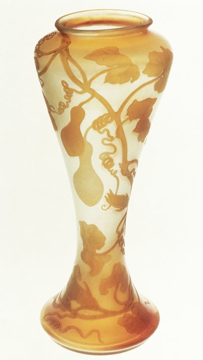 Vase fra Nancy, Frankrike, ca. 1900 (belagt, laminert og uklar glass) av Emile Galle