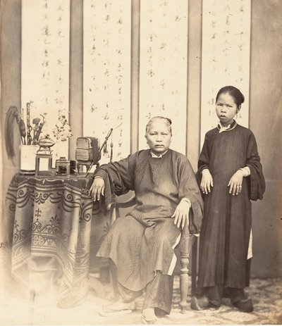 Annamesiske kvinner, Cochin Kina, 1866. av Emile Gsell