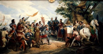 Slaget ved Bouvines, 27. juli 1214 1827. av Emile Jean Horace Vernet