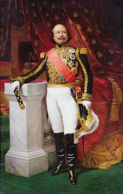 Francois Certain de Canrobert (1809 - 1895), empiremarskalk av Emile Jean Horace Vernet