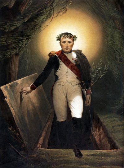 Napoleon forlater graven sin, ca. 1860 av Emile Jean Horace Vernet