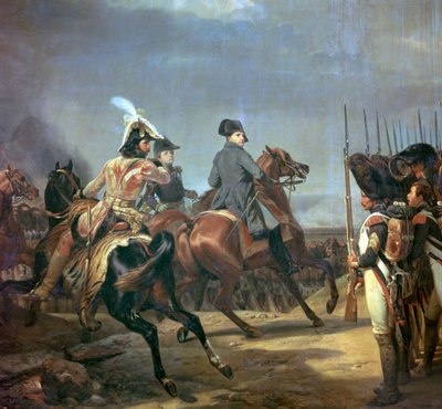 Maleri av Napoleon i slaget ved Jena, 1800-tallet. av Emile Jean Horace Vernet