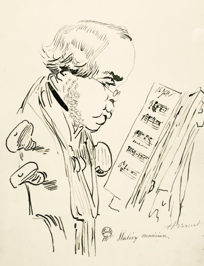 Portrett av Jacques Fromental Elie Levy, kjent som Halevy (Paris av Emile Jean Horace Vernet