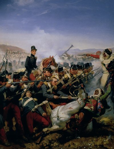 Slaget ved Somah, 1839 av Emile Jean Horace Vernet
