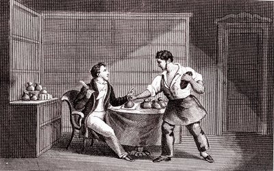 Skomakeren og finansmannen, Fable de La Fontaine av Emile Joseph Alexandre Gouget