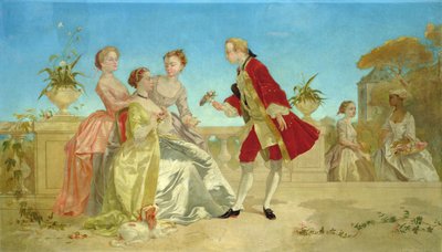 Et besøk til sin forlovede av Emile Loubon
