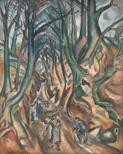 The Sunken Road om vinteren av Emile Othon Friesz