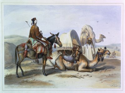Kafila med en kamel som bærer en Hodesh, illustrasjon fra 