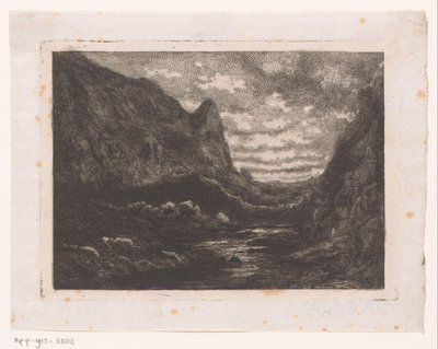 fjellvann av Emile Puttaert (attributed to)