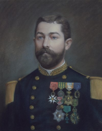 Portrett av Emile Commander Duboc (1852 - 1935), helten fra erobringen av Tonkin (maleri) av Emile Richard Haumont