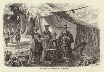Keiser av Cochin Kina og hans ministre av Emile Theodore Therond