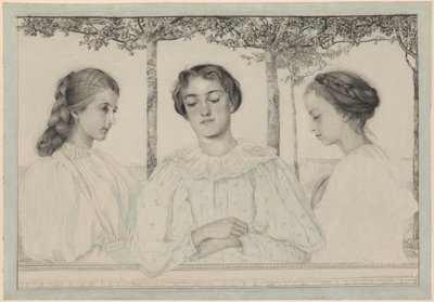 Et trippelportrett av Hermine, Emilia og Helena av Emilie Mediz-Pelikan