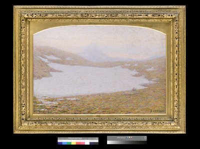 Vår i fjellet, 1912 (med ramme) av Emilio Longoni