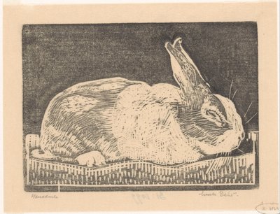 Kanin av Emilius Wilhelmus Dehé (signed by artist)