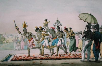 Fire walking festival, India, fra 