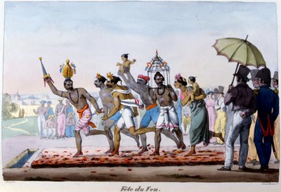 Festival of Fire, India, midten av 1800-tallet av Emmanuel Adolphe Midy
