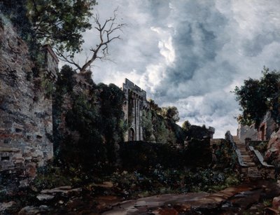 Hovedporten til Chateau de Clisson, 1884 av Emmanuel Lansyer
