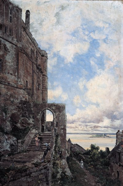 Mont Saint-Michel. Western Gate til Barbican på Châtelet av Emmanuel Lansyer