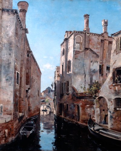 Omgivelsene til kirken San Sebastian, Venezia, 1892. av Emmanuel Lansyer