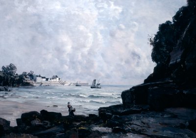Havnen i Douarnenez, 1884 av Emmanuel Lansyer