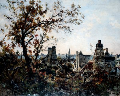 Tårnet i Chevalot om kvelden, 1885 av Emmanuel Lansyer