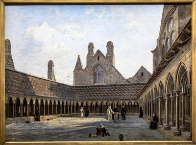 Klosteret på Mont Saint-Michel av Emmanuel Lansyer