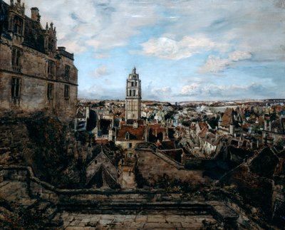 Utsikt fra terrassen til slottet Loches, 1884 av Emmanuel Lansyer